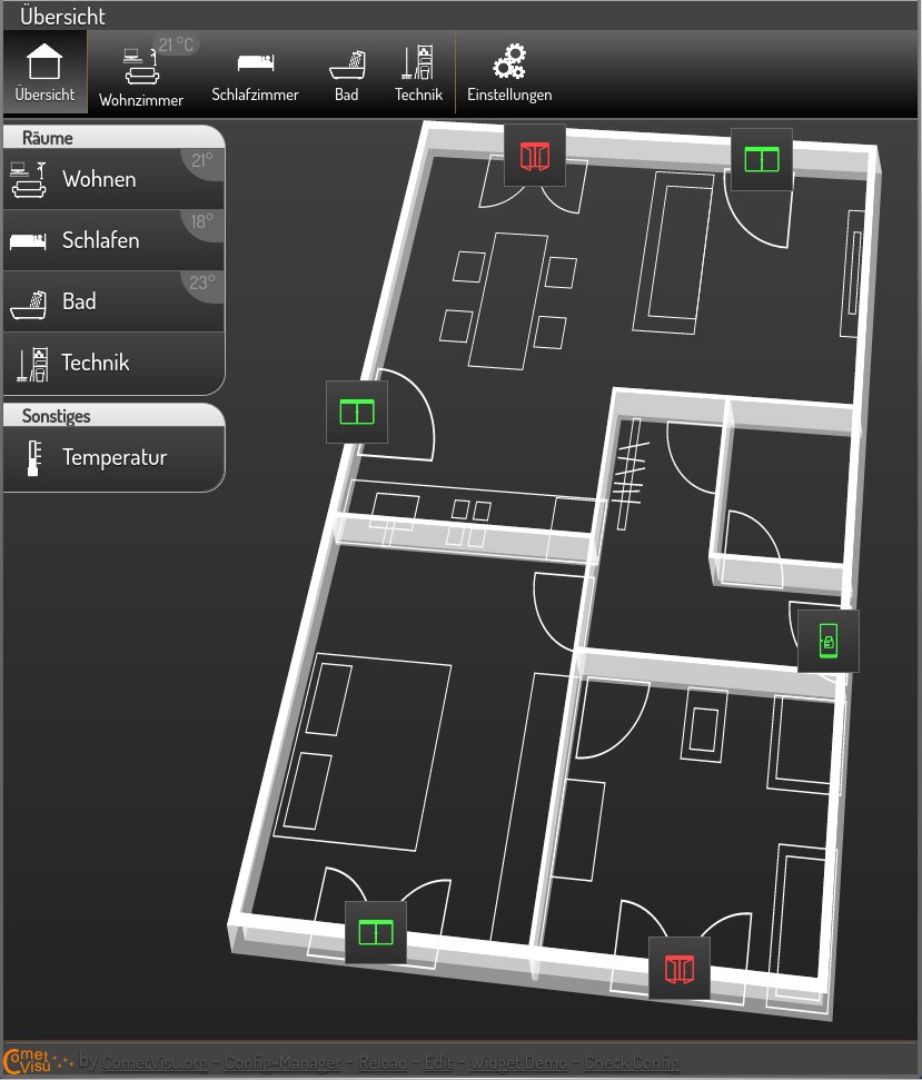 Screenshot of Flat Demo with Metal design running on version 0.9.1