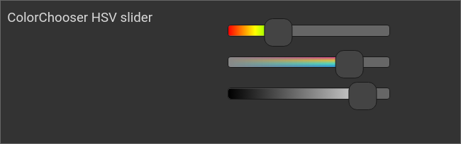 ColorChooser, HSV slider