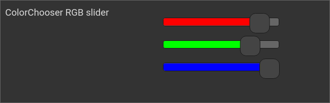 ColorChooser, RGB slider