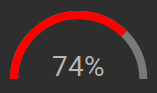 semi-circular progress bar with different color