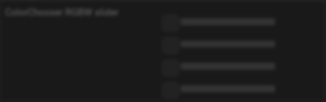 ColorChooser, RGBW slider
